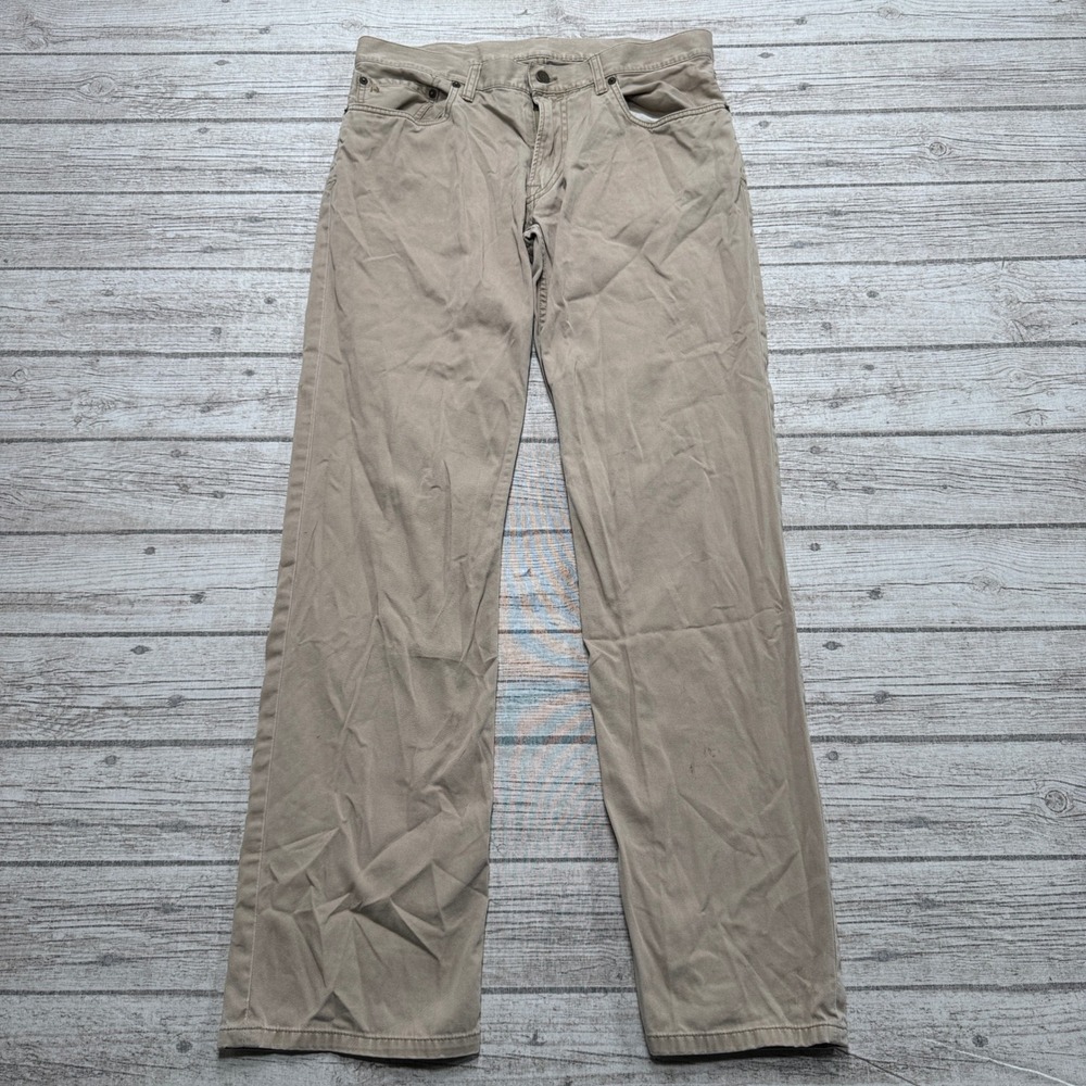 Polo Ralph Lauren Chino Pants Men's 32x32 Khaki Straight Leg Relaxed Fit Cotton